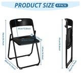 ZNTS 4 Pack Plastic Folding Chairs, Stackable Commercial Chairs, Portable Event Seats Indoor Outdoor for 09853582