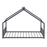 Twin Size Metal House Bed, Black MF305886AAB