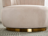 COOLMORE 360 Degree Swivel Cuddle Barrel Accent Sofa Chairs, Round Armchairs with Wide Upholstered, W395102771