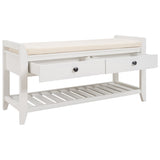 ZNTS Shoe Rack with Cushioned Seat and Drawers, Multipurpose Entryway Storage Bench 32558699