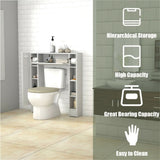 White Bathroom Cabinet/Over The Toilet Storage Cabinet with 2 Cabinets 57222756