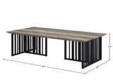 Zudora Antique Oak & Black Finish Coffee Table B2726P268332