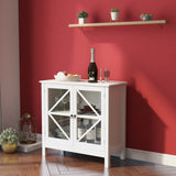 Kitchen cabinet with double glass doors W28228062