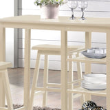 Buttermilk 3-piece Counter Height Set with Shelves B062P189105