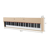 ZNTS GPP-107 88 Key Full Size Semi-Weighted Standard Keyboards Wooden Digital Piano with MIDI Bluetooth, 97981675