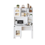 Computer Desk with 90 Degree Rotating Desktop, 43x70 Inch Office Desk with Storage Drawer and N733P279101K