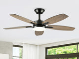 42" 5PCS Plywood Blades Ceiling Fan with Lights Remote Control,Quiet DC Motor Ceiling Fans 6 Speed W3596P462053