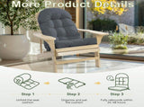Adirondack Chair Cushion, Rocking Chair Cushion 44x19.4x4 inch, High Weather Resistant Tufted 16294170