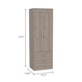 Lisboa 2-Door Armoire Light Gray B070P210736
