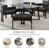 COOLMORE Modern Accent Chair Teddy Upholstered Armchair with Open Back 3 Legs Barrel Dining Chair W395P233457