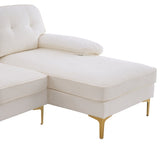 Three-Seat Simple And Stylish Indoor Modular Sofa Beige 82830683