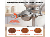 Manual Grain Mill with High Hopper, Hand-Crank Corn Grinder, Durable Cast Iron Grinding Mill with 67426151