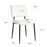 Modern Beige simple dining chair Fabric Upholstered Chairs home bedroom stool back dressing chair W210132727