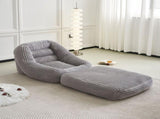 39.37'' Width Oversized Folding Lazy Sofa Bed Chair, Convertible Floor Lounge with Footrest, Plush W579P533277