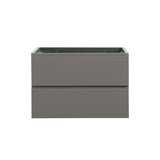Alice-30W-102,Wall mount cabinet WITHOUT basin, Gray color, With two drawers, Pre-assembled W1865110045