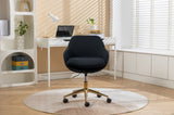 ZNTS 046-Mesh Fabric Home Office 360&deg;Swivel Chair Adjustable Height With Gold Metal Base,Black W527P149728