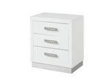Nightstand Made with Wood in Milky White Color 659436145337