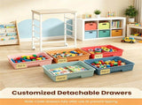 5-Drawer Rolling Storage Cart, Multifunctional Mobile Organizer Cart with Lockable Universal Wheels, 41920938