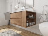 30" Wall Mounting Bathroom Vanity With Gel Sink, Soft Close Drawer W999102534
