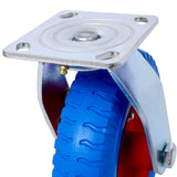 4PCS 8IN CASTER FLAT FREE, Caster Wheel, Swivel Plate, Steel Hub with Ball W465130444