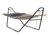 Hammock with Stand, Double-Barrel Hammock with Hammock Bed, Heavy Duty Adjustable Hammock Set for 94309265
