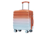 14"/20" 2 pcs/set in PC Spinner Wheel Luggage, Carry on Suitcase, With Gradient Color and W2787P400870