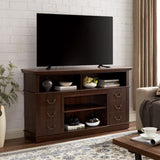 Retro TV Stand Storage for TVs up to 65'', Mid Century Modern TV Stand & Entertainment Center W2275P210044