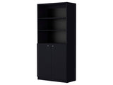 Black 2-Door Bookcase B062P175150