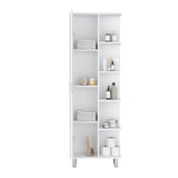 Crovie Linen 63-inch High Bathroom Cabinet Storage Cabinet with Four Open Shelves B070P173170