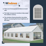 20x40FT Party Tent Heavy Duty, Large Wedding Event Shelters with 3 Carry Bags & Removable Sidewalls, 52771184