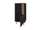 Ac Chin Storage Cabinet with a Door and Open Storage, Wengue Natural Oak B128P263716