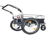 3-in-1 Heavy-Duty Bike Cargo Trailer - Upgraded 20"x2.6" Wide Fat Tires, 150lbs Capacity, Steel 35830980