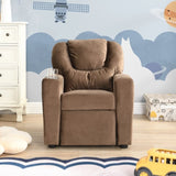Kids Chair, Kids Upholstered Couch with One Cup Holder, Footrest, Backrest, Toddlers Velvet W2297P164709