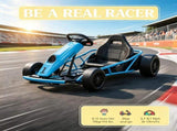 Blue 24V High-Speed Electric Drift Go Kart Kids Ride-On Racing Vehicle with 2 Speeds for 8-12 Years 15585713