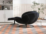 Accent chair TV Chair Living room Chair with Ottoman-BLACK W676P232282