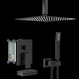 Shower System with Waterfall Tub Spout,12 Inch Ceiling Mount Square Shower System with Rough-in W124381875
