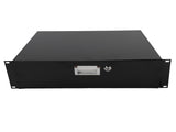 19" 3U Steel Plate DJ Drawer Equipment Cabinet with Keys Black 56432307