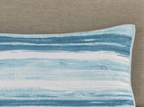 6 Piece Printed Quilt Set with Throw Pillows Aqua Full/Queen B03597637