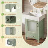 20-Inch bathroom vanity with ceramic sink and ample storage - ideal for small bathrooms WF324691AAF
