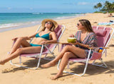 4-Position Adjustable Backpack Beach Chair, Foldable Rustproof Aluminum Frame Lounge Chair with 61130100