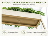 3Pack PreAssembled Beige Metal Elevated Planter Stand with NonWoven Liner, UVResistant W2796P516633