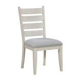 Farmhouse Dining Furniture Set of 2 Side Chairs Antique White Finish Wooden Durable Comfortable B011P347895