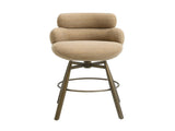 Jena Taupe Chenille & Bronze Bar Chair w/Swivel B2726P618518