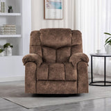 ZNTS Swivel and Rocking Recliner Chair with Massage and Heating Bonded Leather Sofa W1403P172917