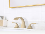 2-Handle Bathroom Sink Faucet with Drain, Brushed Gold W122465399