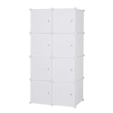 ZNTS 8 Cube Organizer Stackable Plastic Cube Storage Shelves Design Multifunctional Modular Closet 74329266