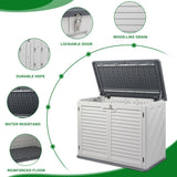 Outdoor Storage Shed, 34 Cu Ft Horizontal Outdoor Storage Cabinet, Lockable Outdoor Storage Box for 04808708