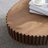 Modern Handcraft Drum Table Length 43.7 inch Ellipse Table for Living Room,Oval Small W2582P188737