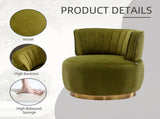 COOLMORE 360 Degree Swivel Cuddle Barrel Accent Sofa Chairs, Round Armchairs with Wide Upholstered, W395102773