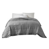 Oversized Down Alternative Blanket with Satin Trim B03598527